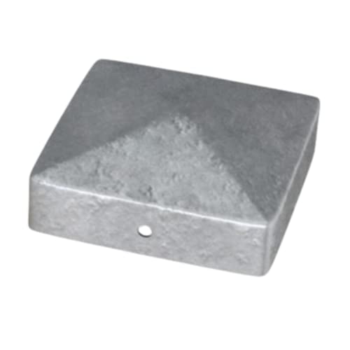 [FIXINGS DIRECT] 4x Ultimate Pyramid Post Caps (Multiple Sizes & Colours) Rust Resistant Galvanized Post Caps For Wooden Posts (4x Silver (100x100mm))