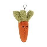 Apricot Lamb Purse Charm Carrot Food Plushies Cute Keychain, Soft Stuffed Plush Keychain Toys Bag Charm for Kids’ Backpack, Purse
