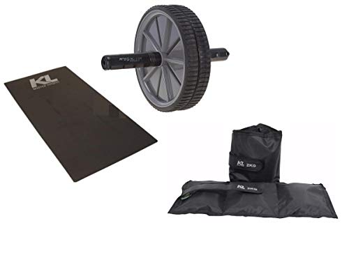 Kit Roda Abdominal Lombar Colchonete Eva Caneleira 2 Kg