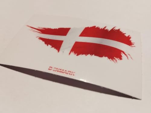 2 x Aufkleber Flagge Dänemark Airbrush 8 x 5 cm Sticker Flagge Fahne Carsticker