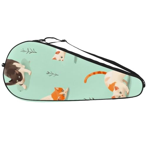 Housse de raquette de tennis rembourrée, finis les chocs grâce au sac réglable chat