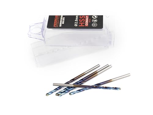 Ferrcan Forets pour métal HSS DIN338 M35 5% cobalt finition rainbow pour le perçage dans l'inox acier inoxydable, fer et autres métaux (paquet de 5 pièces par mesure)