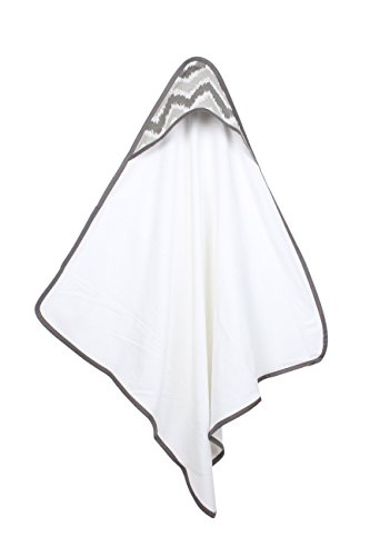 Bacati - Mix N Match Zigzag (Hooded Towel, Grey)