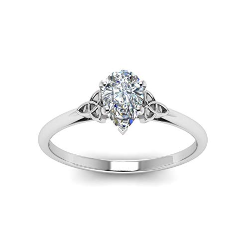 Bague solitaire celtique argent résistant taille 47-70 pour doigt sensible - 2