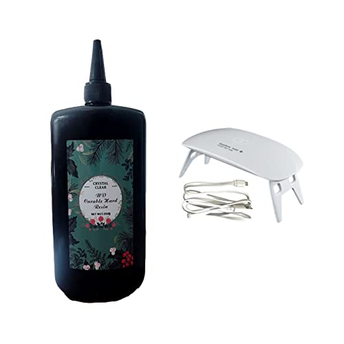 250ML Crystal Epoxy Resin Glue Nail Art Tools, 1 Pcs Mini LED Lamp For DIY Home Professional Handcraft Jewelry Earrings Necklace Bracelet Nail Art Accessories