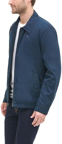 Tommy Hilfiger Men's Lightweight Microtwill Golf Jacket, Navy, M - 2