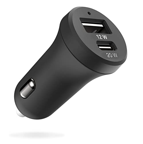 Image of Smartish 2 Port USB Car Charger - Volt 45 Maximum Speed 4.8 Amp Quick Charger Compatible with iPhone Android and All USB Devices (Silk) - Black