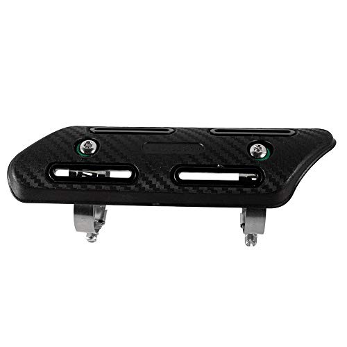 Bouclier Thermique d'échappement Moto Couvercle de Protection de la Section d'en-tête de Pot d'échappement de Motocross pour KXF YZ WR RMZ RMX DRZ CRF SXF EXCF SMR FC FE 250 450 (Noir)
