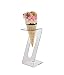 Source One Individual Acrylic Ice Cream Cone Stand Standard or Mini Cones, 6-Inch, Clear - FOOD GRADE (6 Pack)