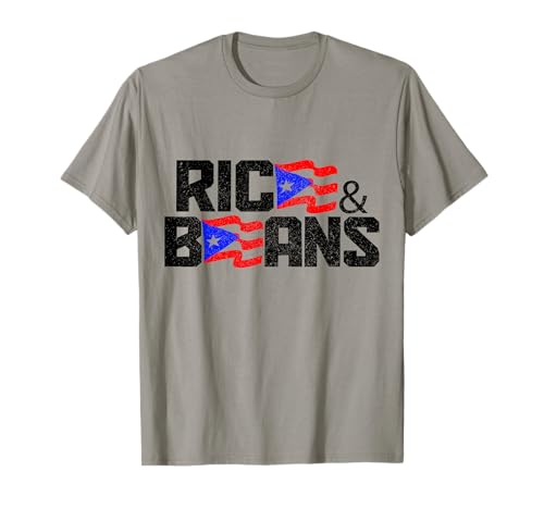 Bandera de Puerto Rico Arroz Frijoles Puerto Rico Boricua Camiseta