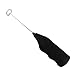 BOGZON Mini Electric Coffee Stirrer - Eggbeater - Milk Frother, ABS Plastic Handle, 304 Stainless Steel Stem and Whisking Head, Black