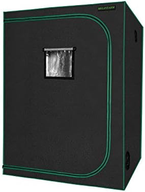 MELONFARM 5x5 Grow Tent 60"x60"x80''Reflective 600D Mylar Hydroponic with Observation Window, Floor Tray and Tool Bag for Indoor Plant Growing