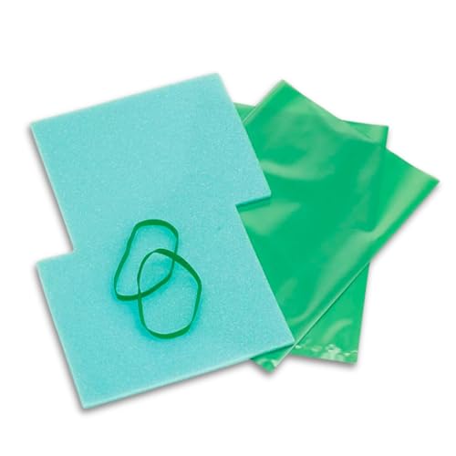 Chrysal Arrive Alive Professional Flower Hydration Wrap – Keeps Cut Flowers Fresh & Hydrated During Travel & Shipping – Leak-Proof Foam Bag – S-Block or Triangle Variations (600 Pack, S-Block)