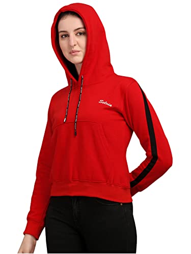 Image of Selvia Cotton Blend Women Hooded Sweatshirt