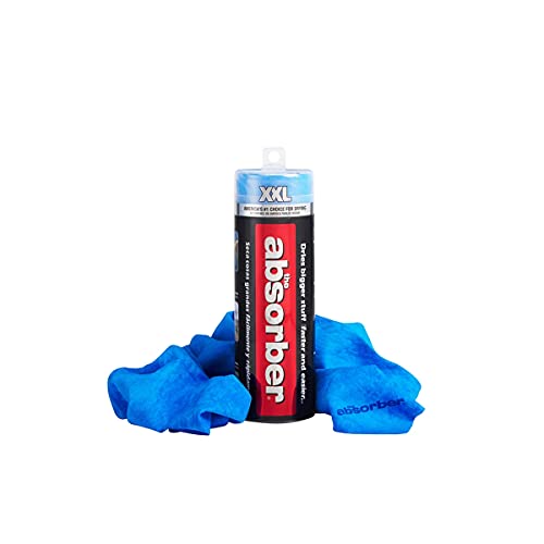 CleanTools 34910 The Absorber XXL Assortment, 20-Inch x 32-Inch, Single, Color May Vary from Blue and Natural, Chamois Shammy Towel, Super Absorbent