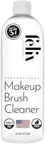 Makeup Brush Cleaner - Deep clean Rinse Free Quick Dry - Ideal for Cleaning and Odorizing Natural and Synthetic Make-up Brushes (16 fl oz)