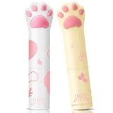 UNICAT Cat Paw Lip Balm Set, Moisturizing Lip Balm with Jojoba Oil & Shea Butter, Strawberry & Honey, Cute Lip Care Gift