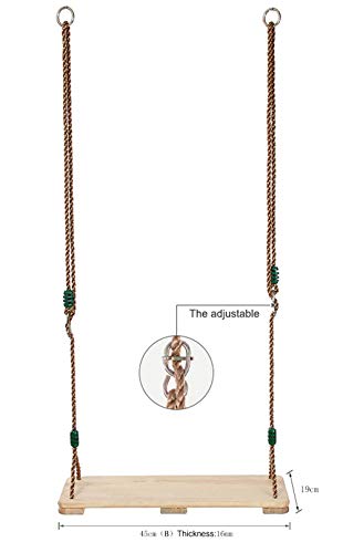 Huike, altalena in legno, per adulti e bambini