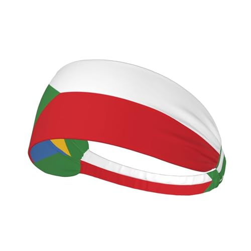 Diadema deportiva con bandera de las Comoras para fitness, deportes al aire libre, yoga, ciclismo, viajes, diadema elástica que absorbe el sudor