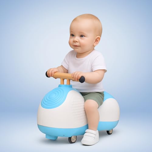 Image of Toyshine Peanut Twist Car for Kids 4 Wheel Ride-On Scooter | No Assembly Required, Easy to Carry | Ideal Gift for Boys & Girls 123 Year - Blue
