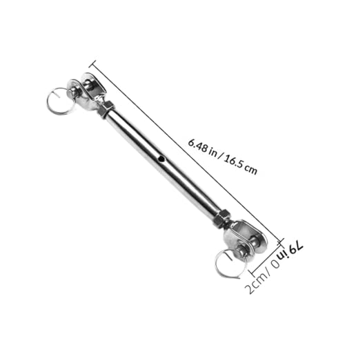 2pcs Tensores de Cable Cuerpo Cerrado de Acero Inoxidable M6 Quijada para Ajuste de Cable, Uso Industrial Pesado miniatura 2