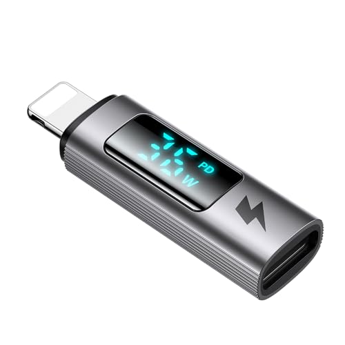 Mcdodo 36W USB-C to Lightning Adapter with Digital Display Type-C to Lightning Adapter PD Fast Charging for iPhone/AirPods/Original MacBook Support Charging&Data Transmission