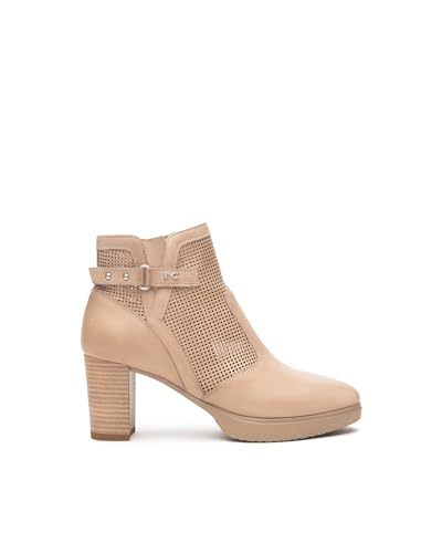 Tipo di Tacco: Tacco a Blocco Nero Giardini E512670D Tronchetti Donna in Pelle - Champagne 37 EU