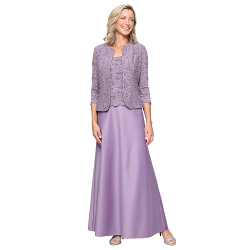 Alex Evenings Womens Two Piece Mother of The Bride Dress with Lace Jacket