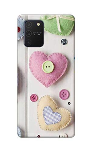 Image of PRINTFIDAA Heart Shape Hard Back Cover for Samsung Galaxy Note 10 Lite /Samsung A81 / SM-N770F / DS Back Cover -(P6) KAT1010