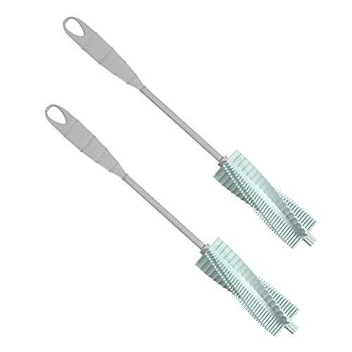 Beavorty Bottle Brush Cleaner Set 2pcs Silicone Cup Cleaner Long-Handle Brush 360°