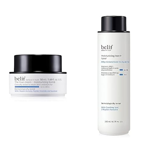 belifThe True Cream Moisturizing Bomb | New and Improved | 48hrs of Moisture | Restores Skin Barrier | Peptide, Ceramide, Squalane | Skincare Daily Moisturizer Face Cream | All Skin Types | K-beauty