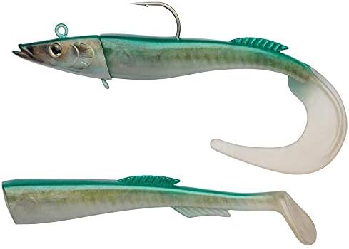 Berkley PowerBait Power Sandeel – Salzwasser-Softbait-Angelköder für Bass, Seelachs, E91, Leng und Lippfisch – Paddle Tail & Curl Tail im Lieferumfang enthalten