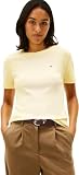 Tommy Hilfiger Slim Cody C-nk SS Ww0ww40587 Camiseta, Yellow (Zesty Yellow), 3XL Grande para Mujer