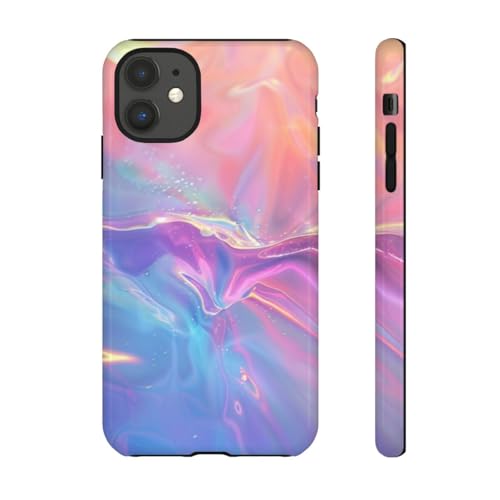 Coque rigide iPhone 11 brillante aux reflets holographiques pour une élégance moderne