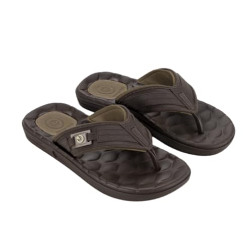 Chinelo Masculino Leve com Amortecedor e Sola Antiderrapante (Marrom, BR, Adulto, Numérico, 41)