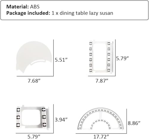 Bandeja giratoria ajustable de 360° – Pter redondo antideslizante para fiestas – Bandeja reutilizable para servir alimentos – Ideal para comedor (160 cm)