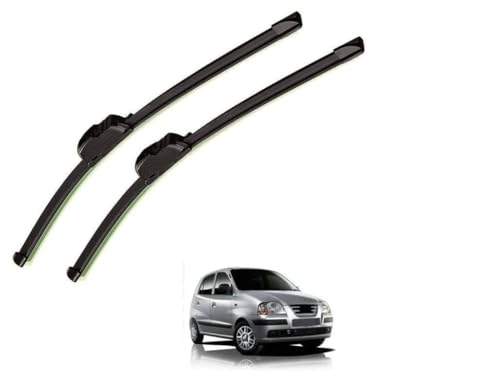 Image of Audio WHeels Perfect Fitting Frameless Windshield 100% Scratch Proof Cleaning Water Repellant Silicon Car Wiper Blades For Equipment Replacement, Set of 2 (D-20 inch & P-17 inch)