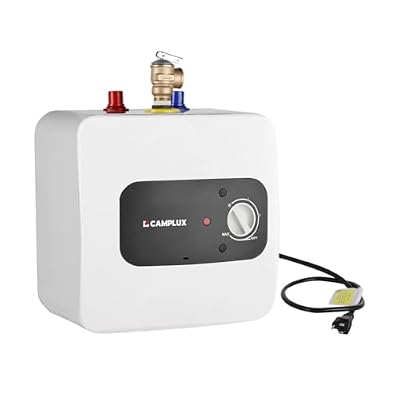 CAMPLUX Pro ME25B Mini Tank Electric Water Heater On-demand Water Heater 2.5 Gallons with Cord Plug 1.44kW at 120 Volts