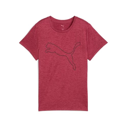 PUMA Women's Train All Day Essential Small Logo T-Shirt, Port Heather SS25, XX-Large