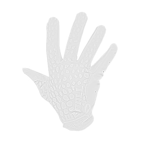 We Ball Sports Hypr-Grip Football Gloves, Youth Sticky Silicone Palm Receiver Gloves, Cool Grey (YM)