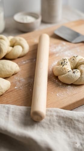 26 cm Ahşap Mini Oklava - Hamur Açma ve Poğaça Çörek Mantı Yapımlarındaki Yardımcınız