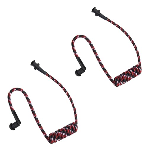 WODASEN Tubo de bobina acústica de fibra de nailon trenzado de repuesto, resistente a la humedad, impermeable, color para auriculares de radio (rojo-rosa-negro-2)