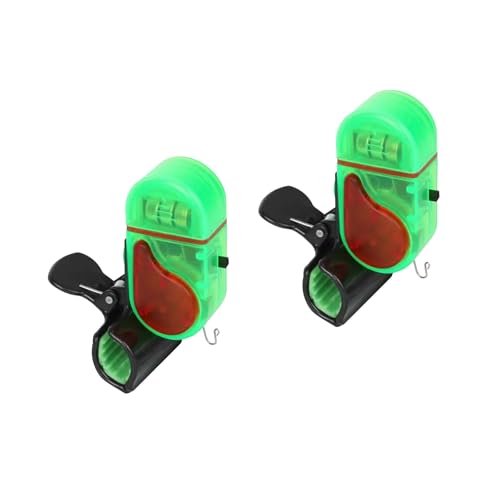 PAASTAI Fishing Bite Alarm 2 Pack, LED Bite Alarms for Fishing with Sensitivity Levels & Sound-Light Alert, for Rod Tip Detection
