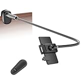 VOLTIFYMAX Tablet Holder with Kindle Page Turner for Reading in Bed, Adjustable Gooseneck Tablet Stand Arm Clicker for Kindle Accessories, Tablets, iPhones 4.7''-11'', Ideal for E-reader Enthusiast