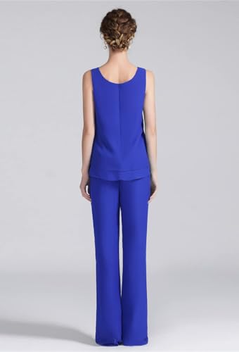 3 Pieces Mother of The Bride Pant Suits for Wedding Chiffon Outfit Sets Formal Evening Gowns with Jacket2