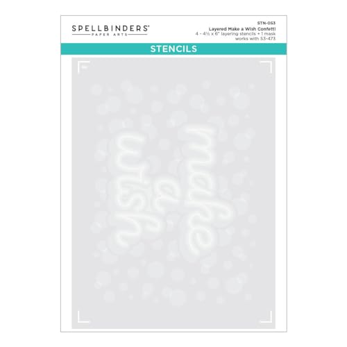 Spellbinders Layered Make a Wish Confetti, Metal, ONE