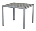 Produktbild Aluminium Gartentisch Fire mit Polywood Tischplatte, 90x90 absolut wetterfest, Silber aus dem Hause Pure Home & Garden