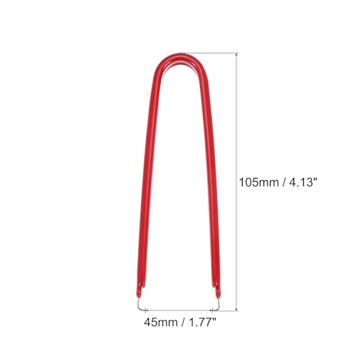 Image of uxcell IC Puller Chip Extractor Stainless Steel with Insulated Vinyl Grip U Type Red 5 Pack