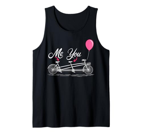 Me & You - Bicicleta en tándem linda pareja romántica Camiseta sin Mangas