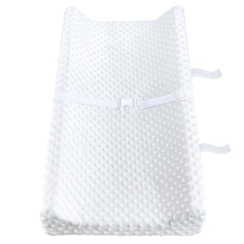 Image of YENING Waterproof Baby Diaper Changing Pad for Dresser with Washable Cover Contoured Changing Table Pad 31.5" x 16" White